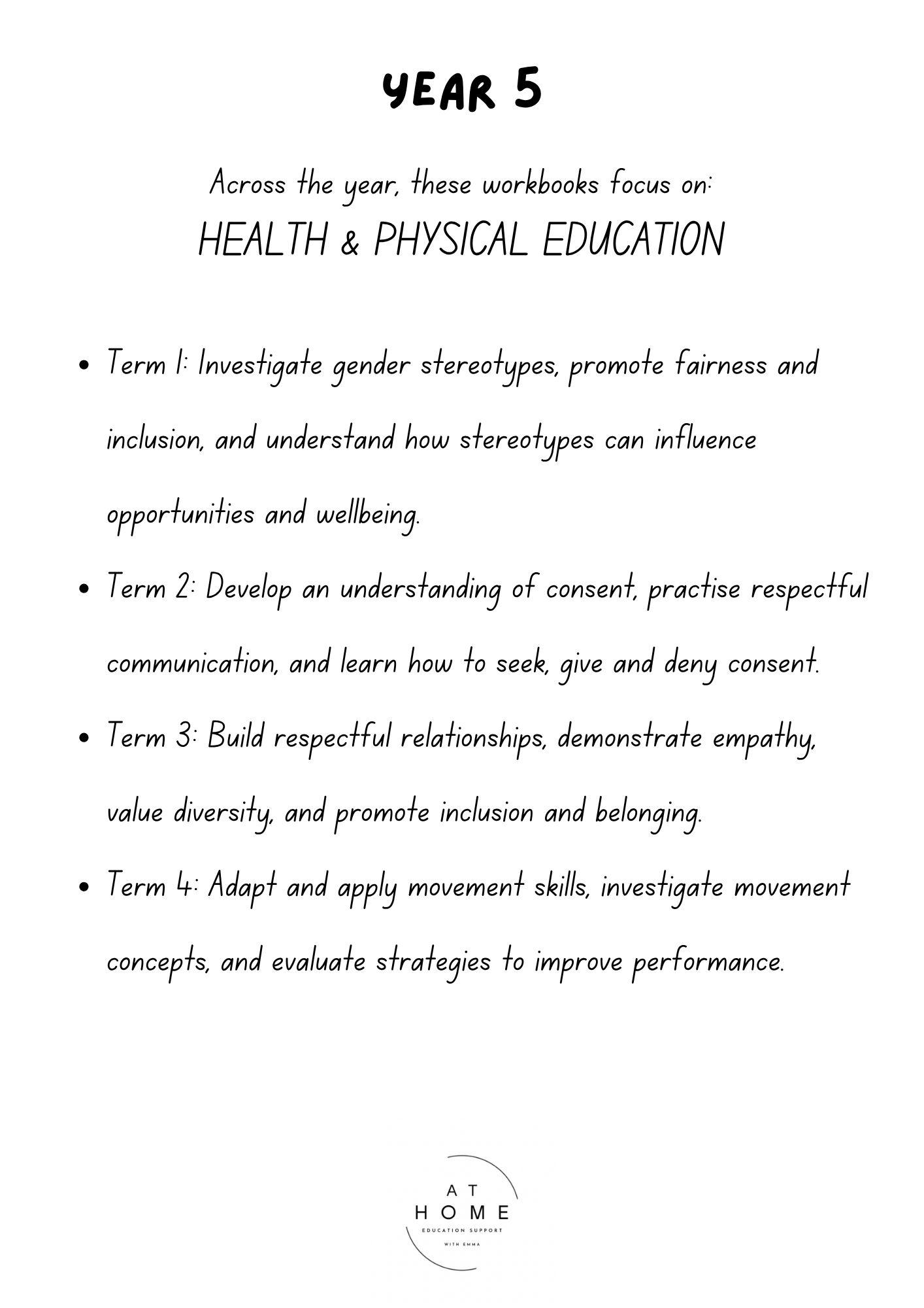 Year 5 (QLD/VIC/WA/TAS/SA/NSW/ACT) Homeschooling Workbook