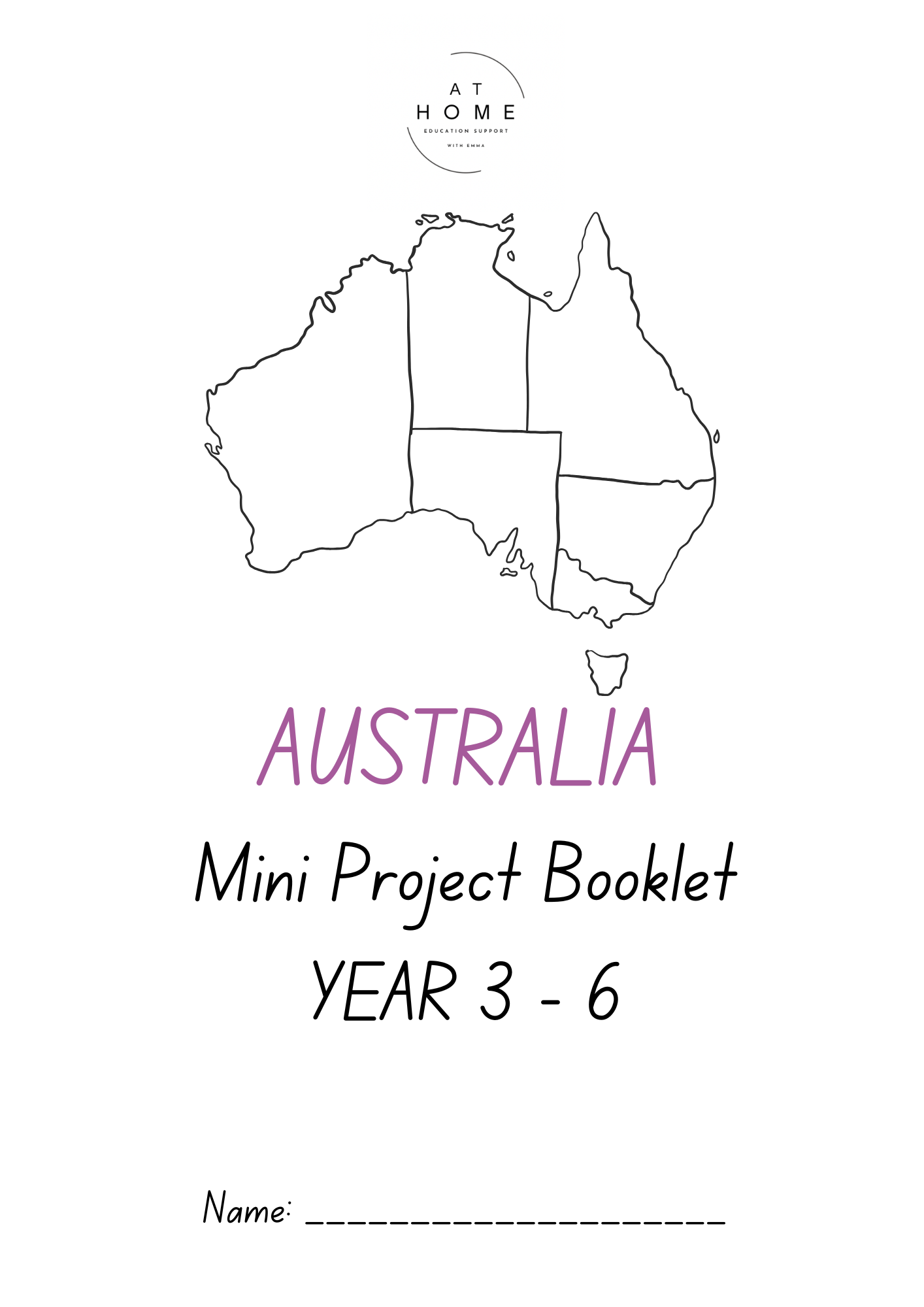 Australia Mini Project Booklet Year 3 - 6 (Digital Download)