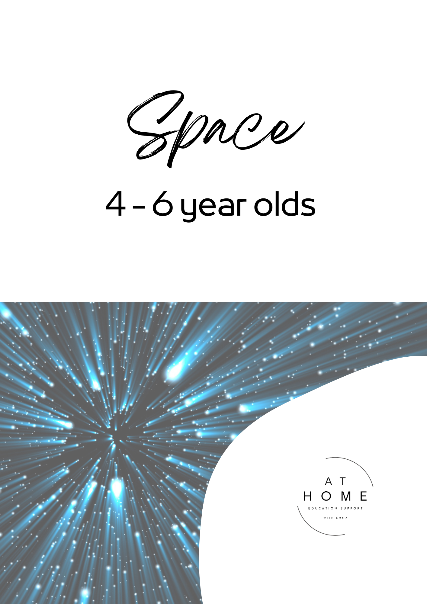 4-6 year old Space Themed Booklet - Digital
