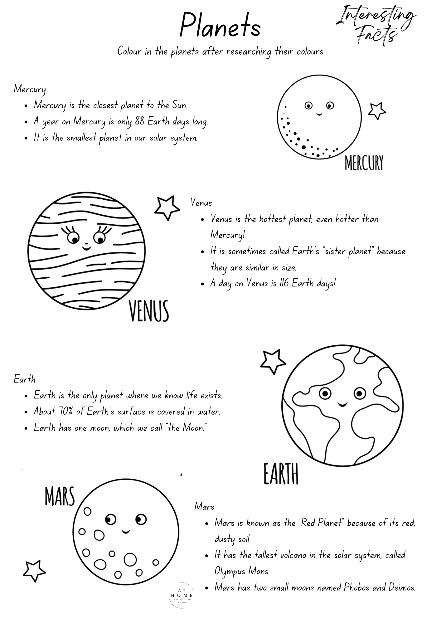 Year 1 and 2 Space Themed Booklet - Digital