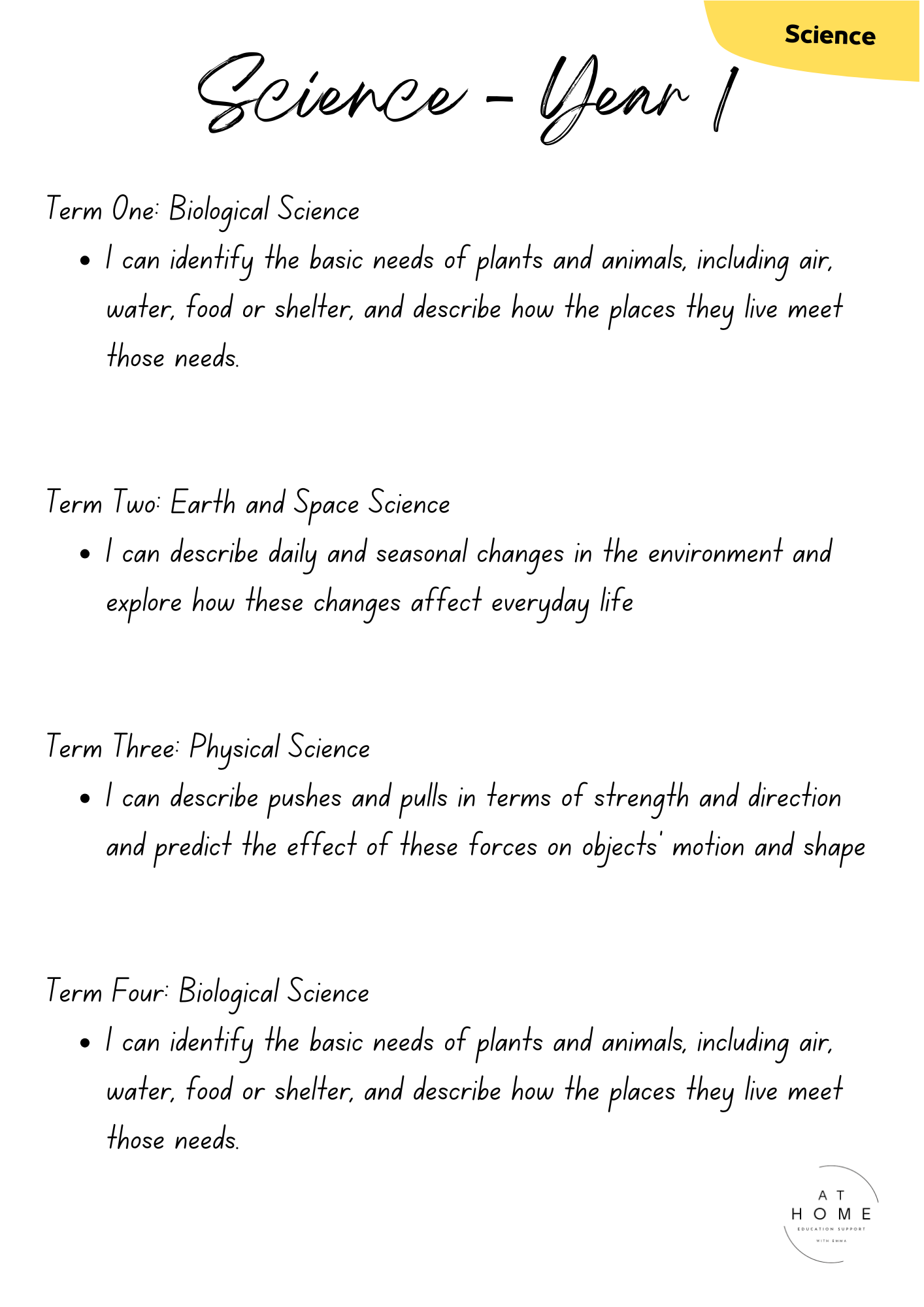 Science Digital Booklet