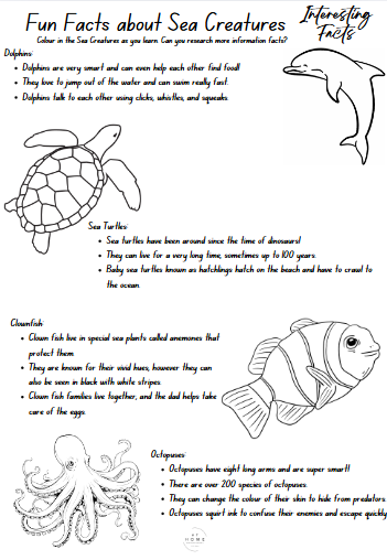 Year 1 and 2 Under the Sea Themed Booklet - Digital