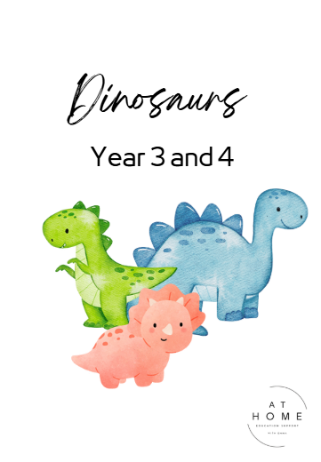 Year 3 and 4 Dinosaurs Themed Booklet - Digital