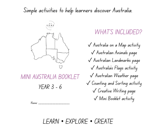 Mini Australia Booklet Year 3 - 6 (Digital Download)