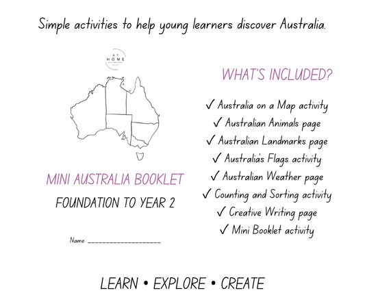Mini Australia Booklet Foundation - Year 2 (Digital Download)