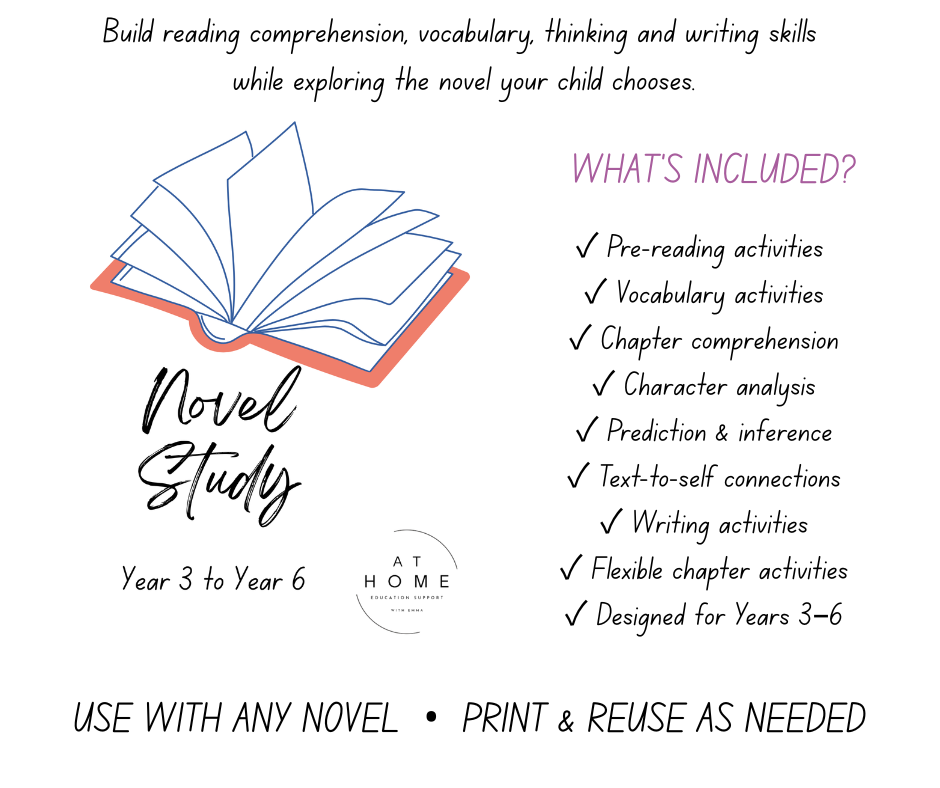 Novel Study Year 3-6 (Digital Download)