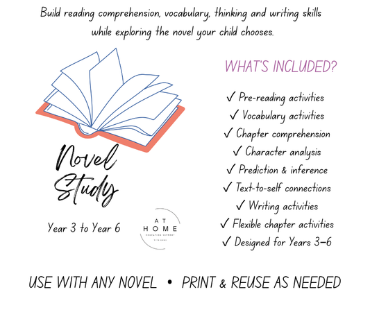 Novel Study Year 3-6 (Digital Download)