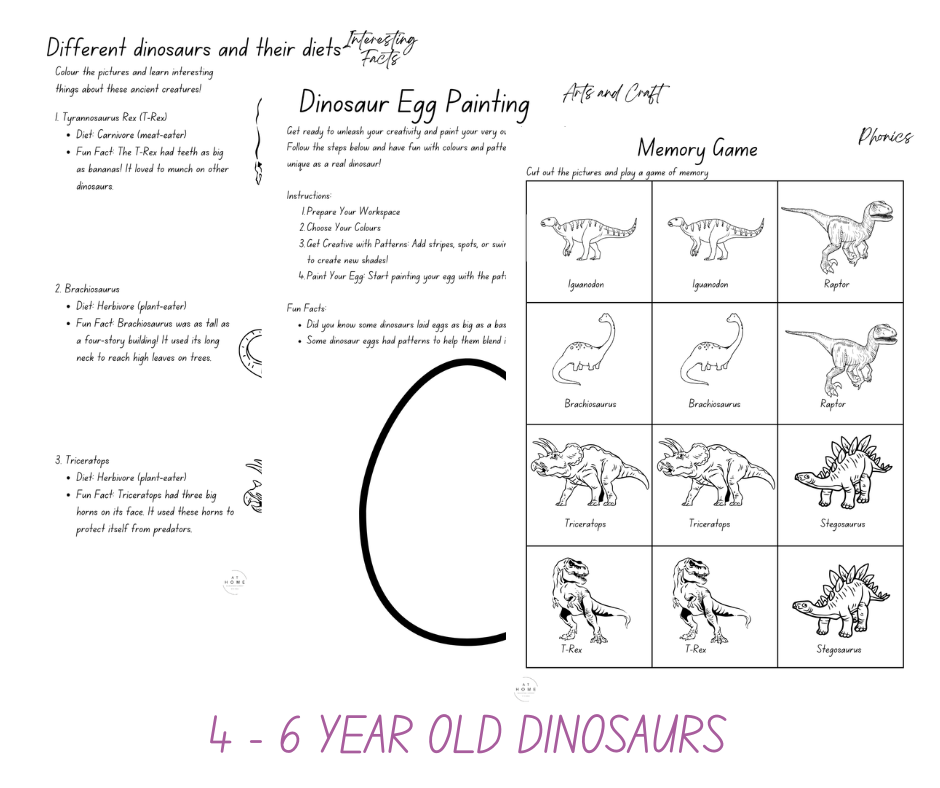 Dinosaur All Primary Ages Themed Booklet (Digital Download)
