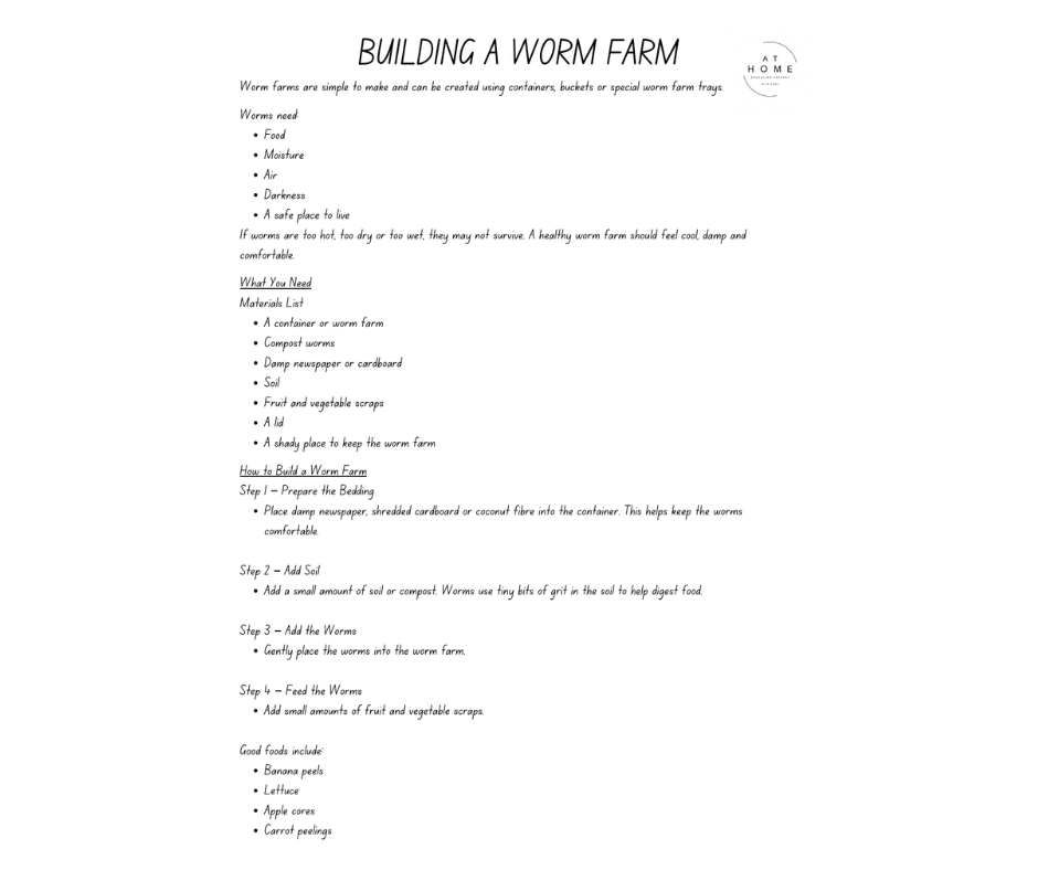 Worm Farm Booklet (Digital Download)