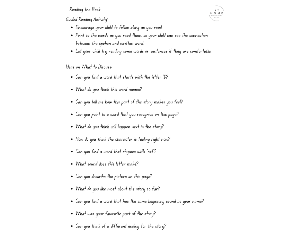 Book Study Prep/Kindergarten/Pre-Primary/Reception to Year 2 (Digital Download)
