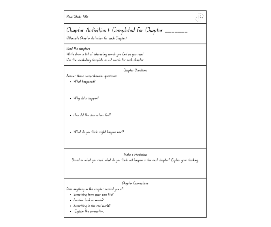 Novel Study Year 3-6 (Digital Download)
