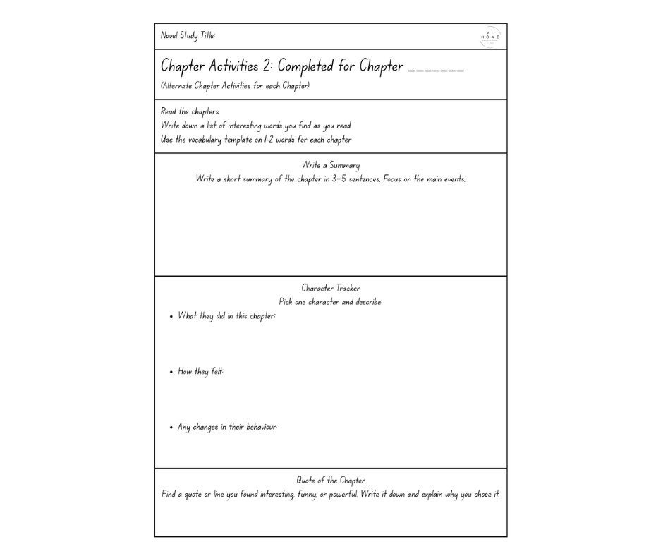 Novel Study Year 3-6 (Digital Download)