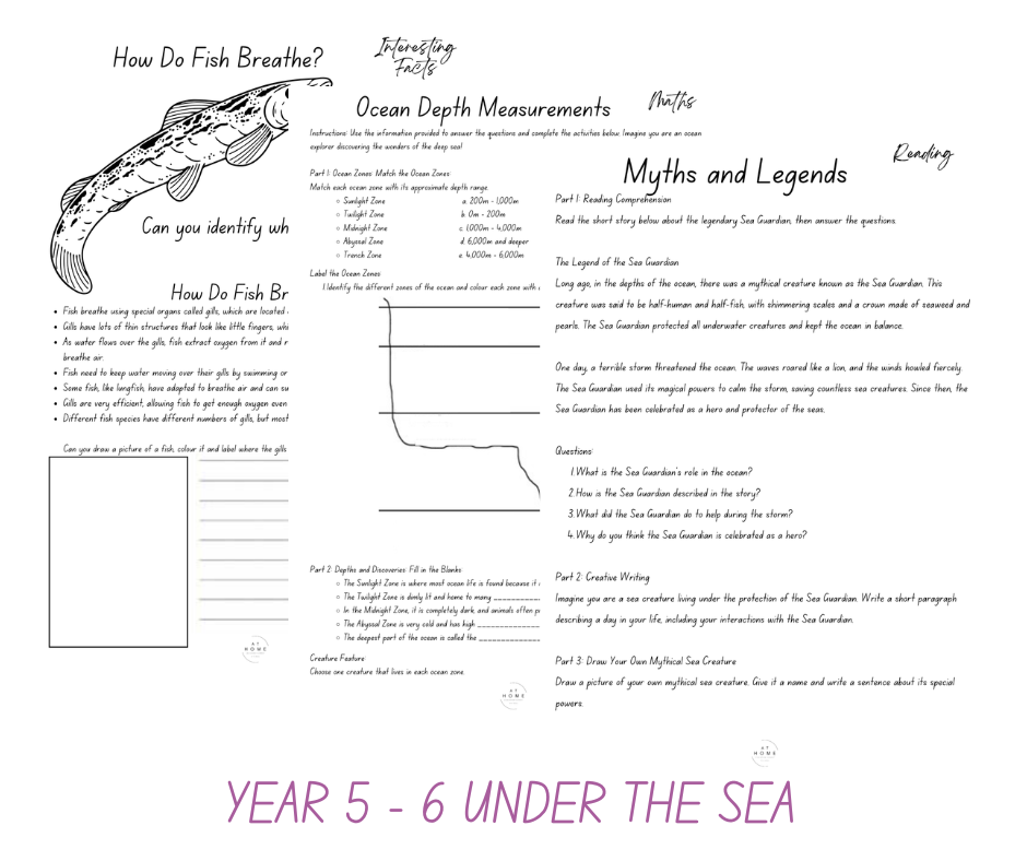 Under the Sea All Primary Ages Themed Booklet (Digital Download)