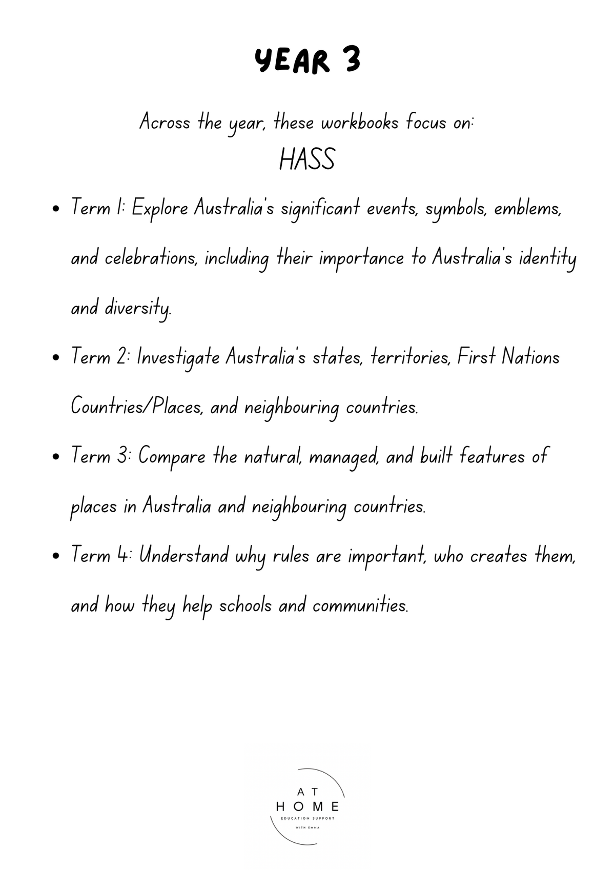 PREORDER 2027 Year 3 Australian Curriculum Homeschooling Workbook
