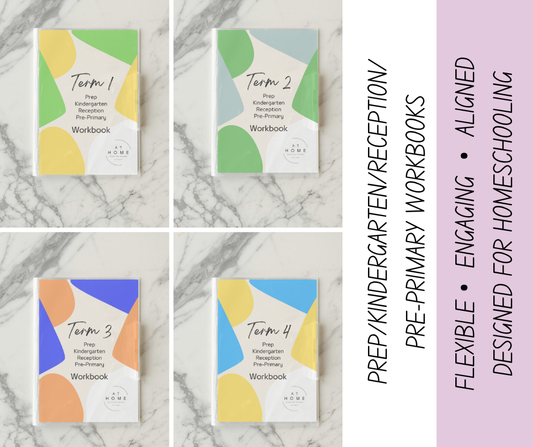 PREORDER 2027 Prep/Kindergarten/Pre-Primary/Reception Australian Curriculum Homeschooling Workbook