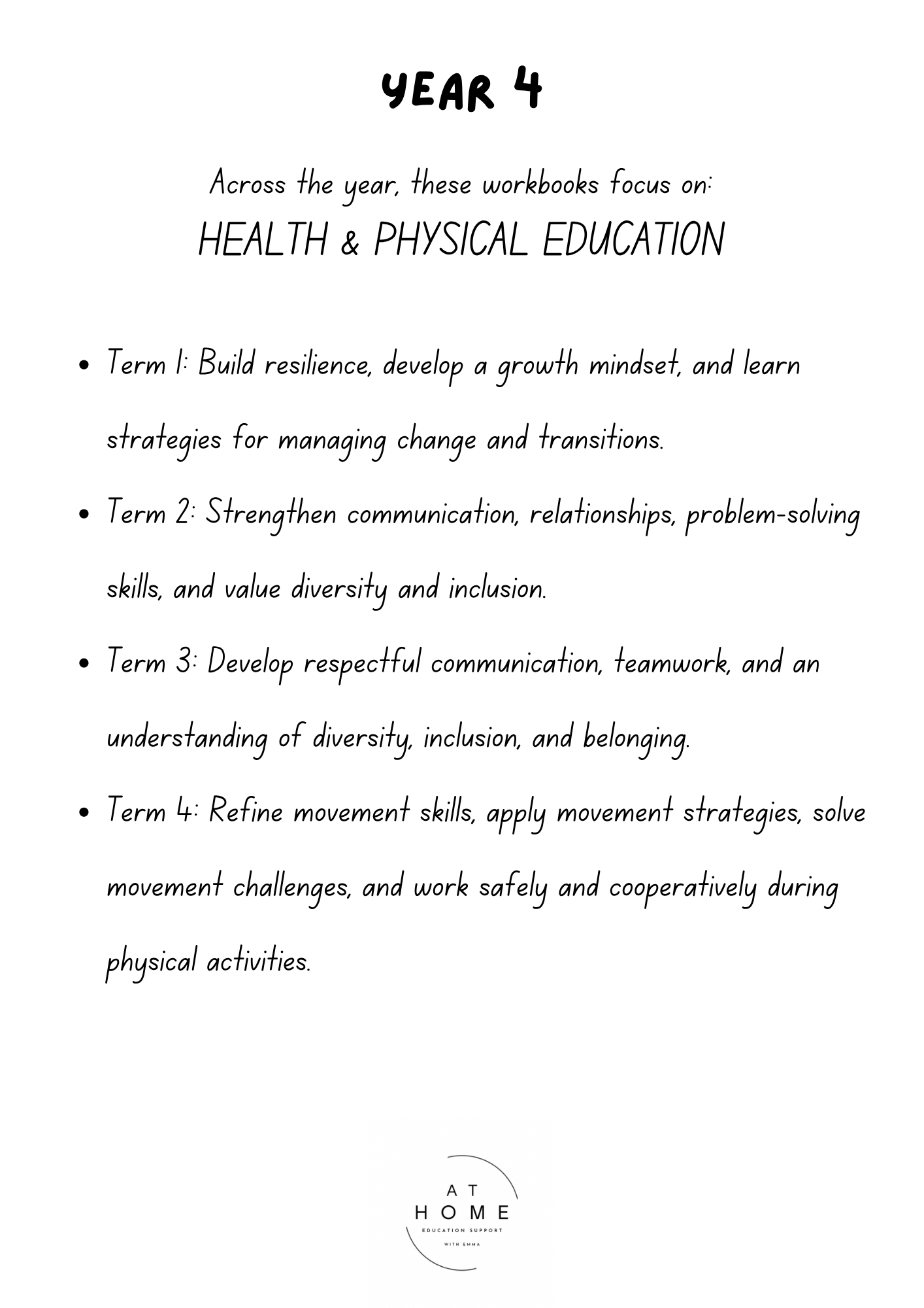 Year 4 (QLD/VIC/WA/TAS/SA/NSW/ACT) Homeschooling Workbook