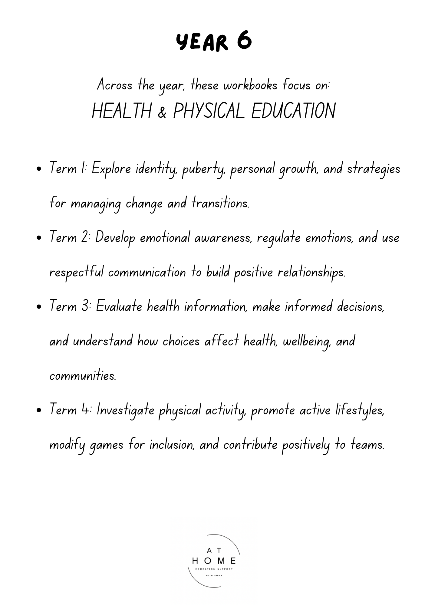 Year 6 (QLD/VIC/WA/TAS/SA/NSW/ACT) Homeschooling Workbook