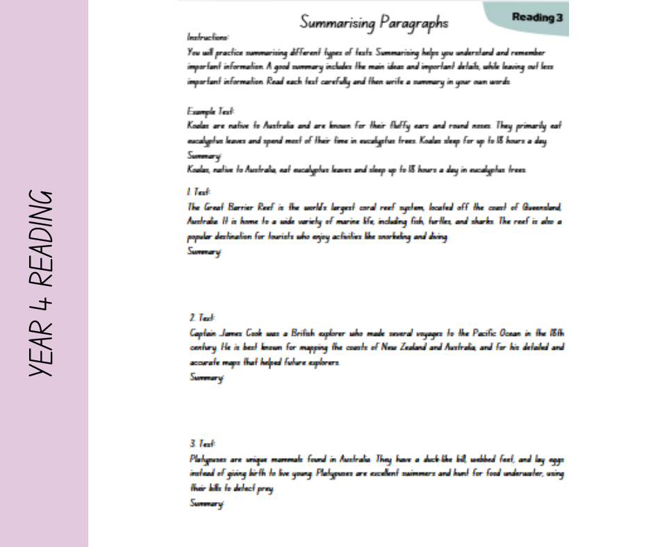 PREORDER 2027 Year 4 Australian Curriculum Homeschooling Workbook