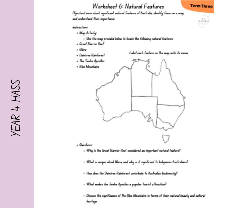 PREORDER 2027 Year 4 Australian Curriculum Homeschooling Workbook