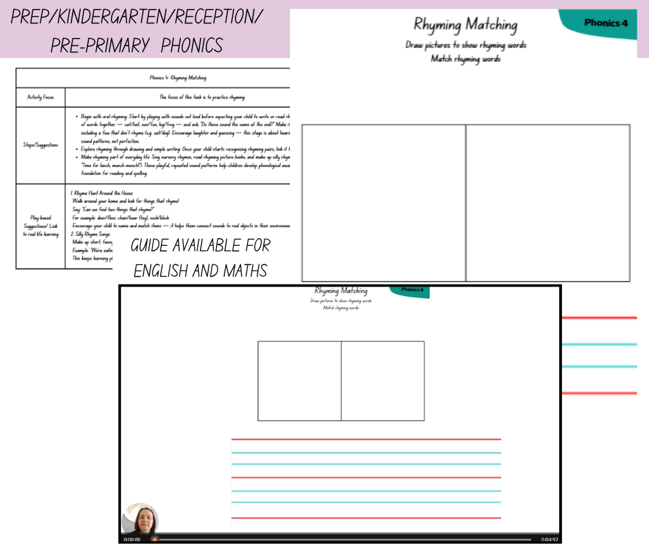 PREORDER 2027 Prep/Kindergarten/Pre-Primary/Reception Australian Curriculum Homeschooling Workbook