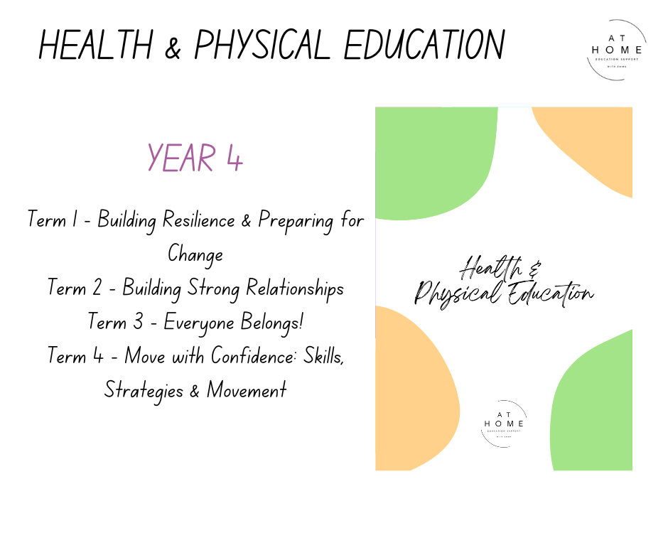 Health and Physical Education Booklet Term 1-4 (Digital Download)