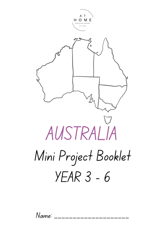 Australia Mini Project Booklet Year 3 - 6 (Digital Download)