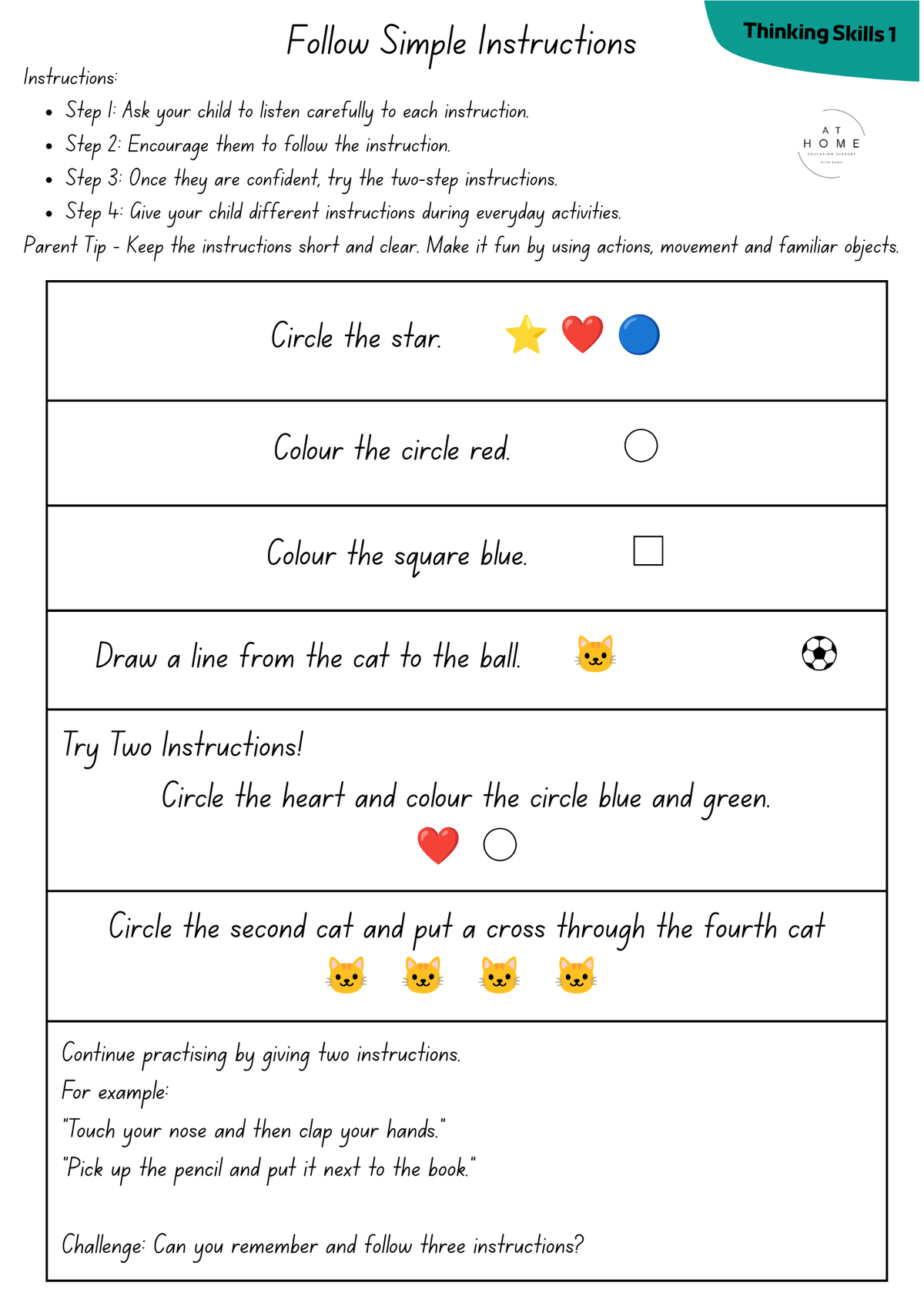 Preschool/Kindy Learning Booklet 2 (Digital Download)