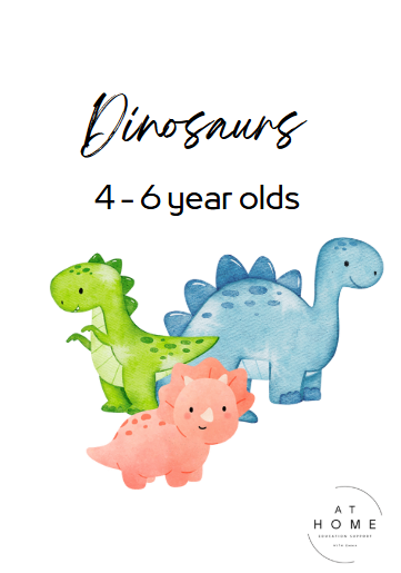 4-6 year olds Dinosaurs Themed Booklet - Digital