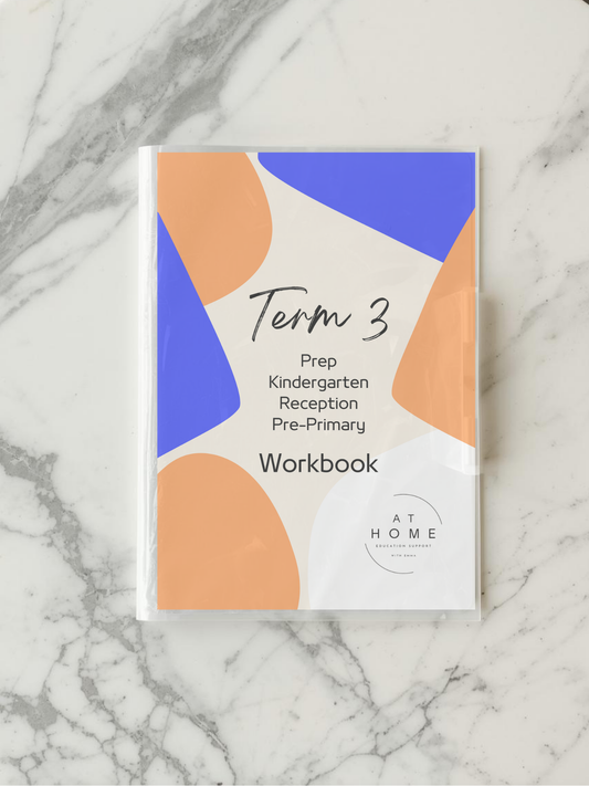 Prep Term 3 (QLD/VIC/TAS) English and Maths Homeschooling Workbook